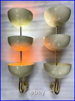 Vintage Rare Sconces Italian Stilnovo Mid Century Pair Wall Lights Lamps Fixture