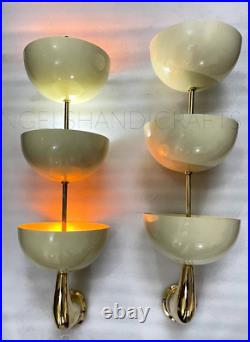 Vintage Rare Sconces Italian Stilnovo Mid Century Pair Wall Lights Lamps Fixture