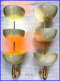 Vintage Rare Sconces Italian Stilnovo Mid Century Pair Wall Lights Lamps Fixture