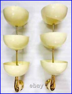 Vintage Rare Sconces Italian Stilnovo Mid Century Pair Wall Lights Lamps Fixture