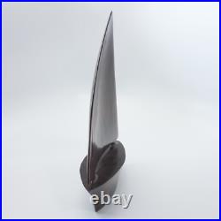 Vintage Rare Solid Wood Sailboat Sculpture Mid Century Modern MCM Minimalist 12