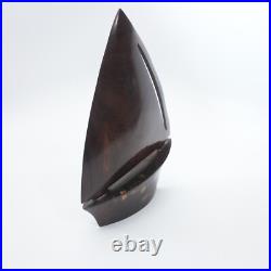 Vintage Rare Solid Wood Sailboat Sculpture Mid Century Modern MCM Minimalist 12