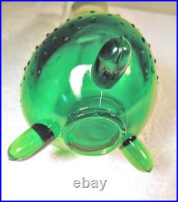 Vintage Rare Vase Mid-Century Modern LE Smith Swung Art Glass 3 Footed