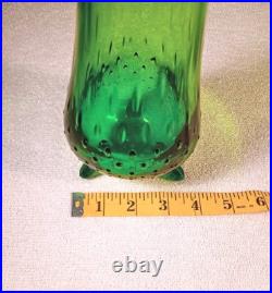 Vintage Rare Vase Mid-Century Modern LE Smith Swung Art Glass 3 Footed