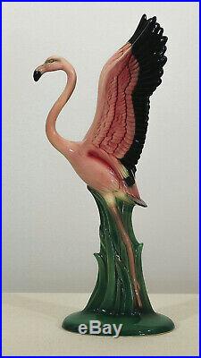 Vintage Rare Will-George Ceramic Flamingo 15.5 Inches Most Highly Valued