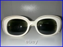 Vintage Ray Ban Danette White 1960s MidCentury Modern USA B&L Sunglasses RARE