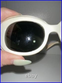 Vintage Ray Ban Danette White 1960s MidCentury Modern USA B&L Sunglasses RARE