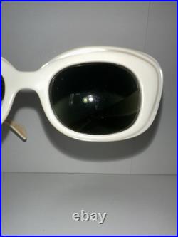 Vintage Ray Ban Danette White 1960s MidCentury Modern USA B&L Sunglasses RARE