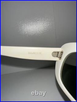 Vintage Ray Ban Danette White 1960s MidCentury Modern USA B&L Sunglasses RARE