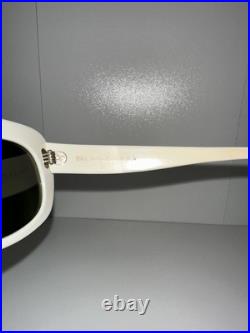 Vintage Ray Ban Danette White 1960s MidCentury Modern USA B&L Sunglasses RARE