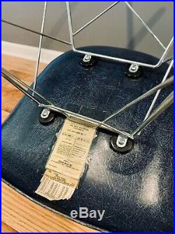 Vintage Restored Eames For Herman Miller Fiberglass Rocking Chair Rare Navy Blue