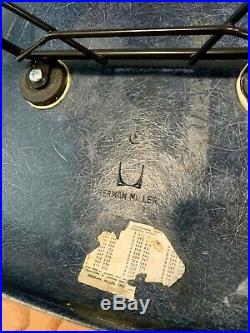 Vintage Restored Eames Herman Miller Fiberglass Rocking Chair Rare Royal Blue