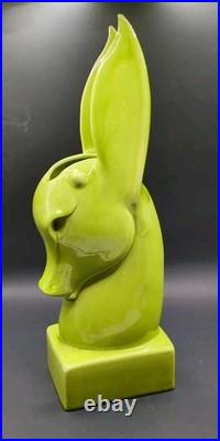 Vintage Royal Haeger Gazelle Vase R115 Chartreuse 13 MCM Gazelle Head Rare USA