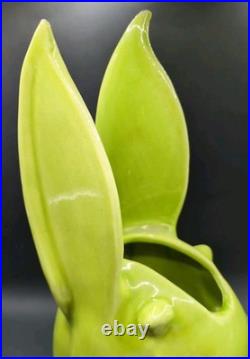 Vintage Royal Haeger Gazelle Vase R115 Chartreuse 13 MCM Gazelle Head Rare USA