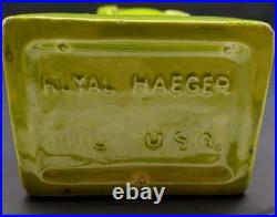 Vintage Royal Haeger Gazelle Vase R115 Chartreuse 13 MCM Gazelle Head Rare USA