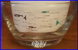Vintage Scarce 1950's Libbey Atomic Fish Bowls (4 Total) RARE & HTF