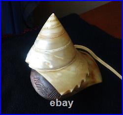 Vintage Seashell Lamp Sea Shell Lamp Hand Made 60's Mid-Century Modern Very Rare