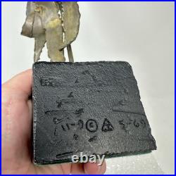 Vintage TOM GREENE Midcentury Modernist Brutalist Metal Sculpture Signed RARE