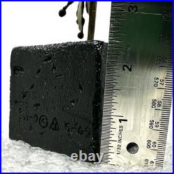 Vintage TOM GREENE Midcentury Modernist Brutalist Metal Sculpture Signed RARE