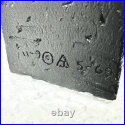 Vintage TOM GREENE Midcentury Modernist Brutalist Metal Sculpture Signed RARE