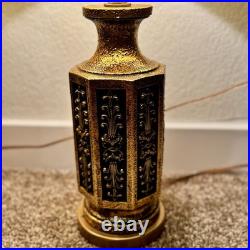 Vintage Table Lamp Set Fortune Lamp Co Mid Century Modern SIgned 1968 Rare MCM