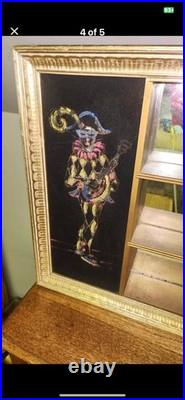 Vintage Turner Mid Century Modern Wall Accessory Shadow Box Velvet Jesters Rare