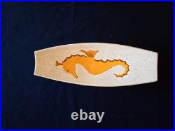 Vintage Very Rare Ceramic Seahorse Console Bowl Mid-Century Modern Footed Base