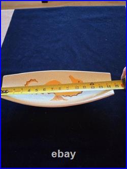 Vintage Very Rare Ceramic Seahorse Console Bowl Mid-Century Modern Footed Base