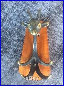 Vintage Walter Bosse Very Rare Chamois / Antelope Wall Coat Hook Unmarked