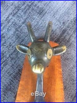 Vintage Walter Bosse Very Rare Chamois / Antelope Wall Coat Hook Unmarked