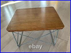 Vintage c. 1950-53 Eames Wire Base Low Table with Plywood Top Mid-Century Modern