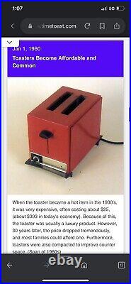 Vintage mid century modern toaster rare movie prop works fostoria