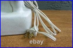 Vntg Rare Mid Century Modern Marianna Von Allesch Etched Ceramic Table Lamp MCM