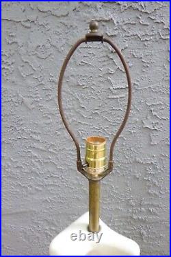 Vntg Rare Mid Century Modern Marianna Von Allesch Etched Ceramic Table Lamp MCM