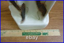 Vntg Rare Mid Century Modern Marianna Von Allesch Etched Ceramic Table Lamp MCM