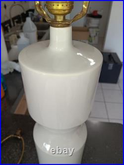 Vtg 1970s Royal Haeger Mid Century Modern Pottery & Wood Base Lamp-ULTRA RARE