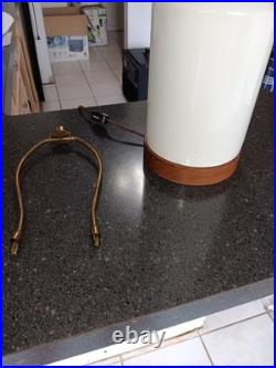 Vtg 1970s Royal Haeger Mid Century Modern Pottery & Wood Base Lamp-ULTRA RARE