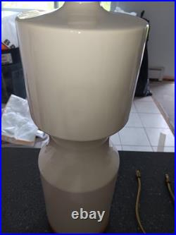 Vtg 1970s Royal Haeger Mid Century Modern Pottery & Wood Base Lamp-ULTRA RARE