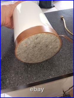 Vtg 1970s Royal Haeger Mid Century Modern Pottery & Wood Base Lamp-ULTRA RARE