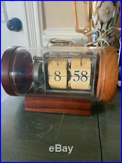 Vtg Arthur Umanoff Rare Flip Clock Howard Miller Mid Century Modern