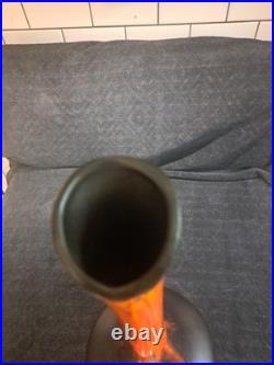 Vtg Haeger Potteries Ewer Pitcher Vase Rare Black Mystic Glaze