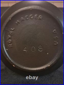 Vtg Haeger Potteries Ewer Pitcher Vase Rare Black Mystic Glaze