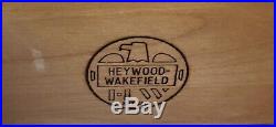 Vtg Heywood Wakefield Rare Desk/chest Of Drawers-orig. Wheat Finish-mcm-1952