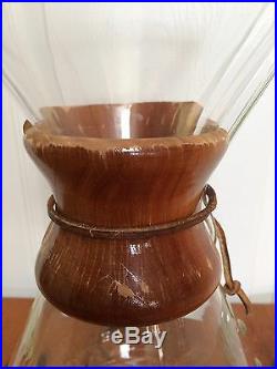 Vtg Large CHEMEX PYREX Glass Coffee Maker GREEN stamp U. S Pat 2411340 RARE size
