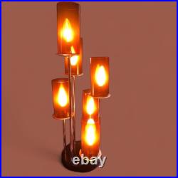 Vtg Mid Century 6 Tube Cascade 25 Tall Lamp Atomic Sputnik 1960s RARE Free Ship