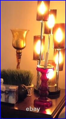 Vtg Mid Century 6 Tube Cascade 25 Tall Lamp Atomic Sputnik 1960s RARE Free Ship