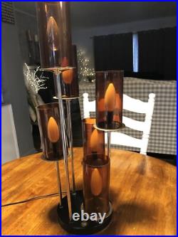 Vtg Mid Century 6 Tube Cascade 25 Tall Lamp Atomic Sputnik 1960s RARE Free Ship