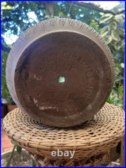 Vtg Mid Century Gainey Nuts & Bolts Sgraffito T 10 Pottery Planter