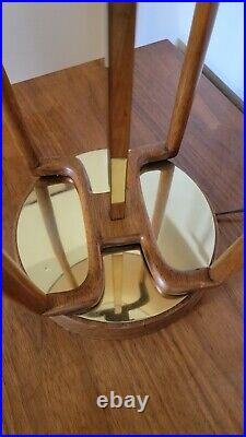 Vtg Mid Century Modern RARE John Keal for Modeline Sculpted Wood Table Lamp 46