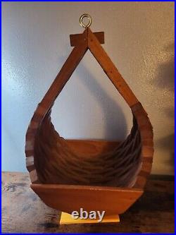 Vtg Mid Century Modern Rare Geometric Oak Wood Block Plant Hanger Vtg Mid Century Modern Rare Geometric Oak Wood Block Plant Hanger